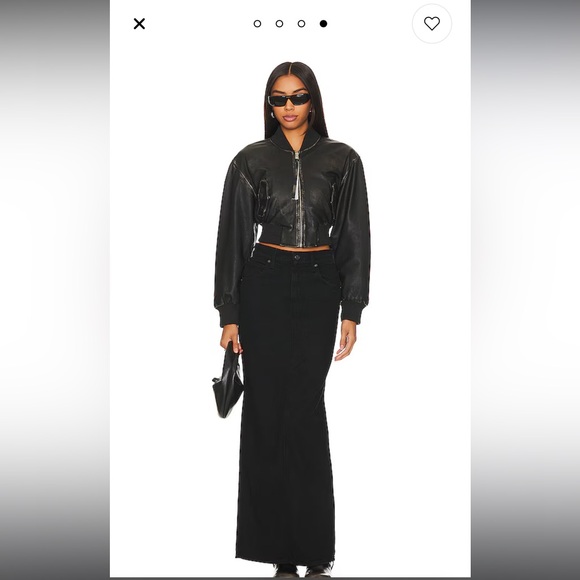 BNWT MOTHER Denim SNACKS! The candy stick skirt black sz 31 - Picture 2 of 7